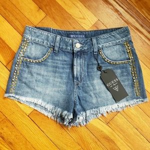 Guess Studded Denim Cut Offs BNWT